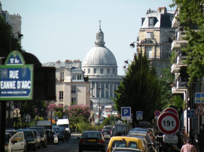  le Panthéon, vu depuis la rue Jeanne d'Arc, 13e
